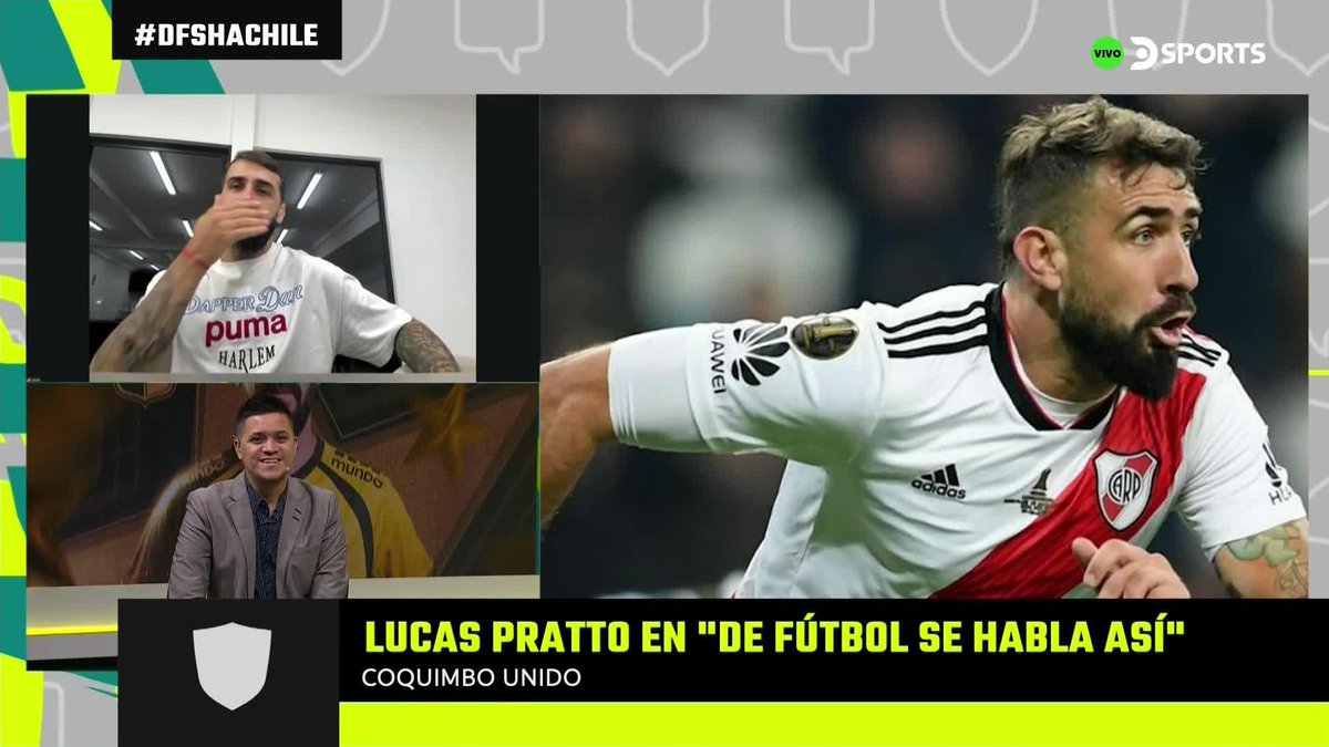 "NO CREO QUE SI LE HAGO UN GOL A LA UC LO FESTEJE" 🔵⚪ 🙅 Lucas Pratto adelantó en #DFSHAChile que, en caso de anotarle a Universidad Católica, no lo celebraría. ¿Qué opinas de la decisión del refuerzo de Coquimbo? 👀 🎙️ Marco Antonio Escobar Alvear