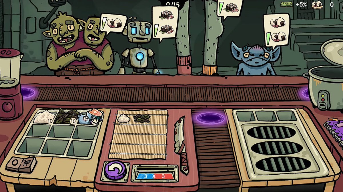 A goblin as a sushi chef? Why not! Take a look at the trailer for Goblin Sushi, where you serve the best and most expensive sushi any goblin can find in the cave. Get Early Access on February 9 and check out the demo now on Steam.
