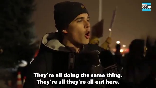 "We're protesting fascists even when it's cold as hell; they had about 17 police officers show up—not to protect us from the Nazis 30 feet away but to put out our fires," -ICE protester tells our Zach D Roberts as police put out their fire in -9 degree wind chill. LIVE NOW⬇️