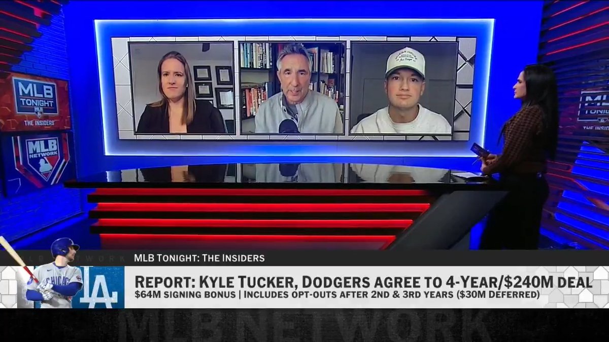 Kyle Tucker is headed out west 🌟 #MLBTonight reacts to the 4x All-Star reportedly signing with the Dodgers. Jon Heyman | Robert Murray | Chelsea Janes