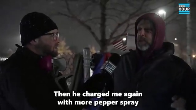 🚨 "The [ICE] officer charged me with pepper spray and then clocked me in the eye, knocked off my glasses, then he clocked me again with more pepper spray and punching me and then arrested me," -Mark, an ICE protester with severe black eye from being beaten by ICE. LIVE NOW⬇️