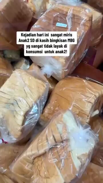 Sadis banget ini dapur MBG Roti2 sudah berjamur dibagikan ke ratusan siswa