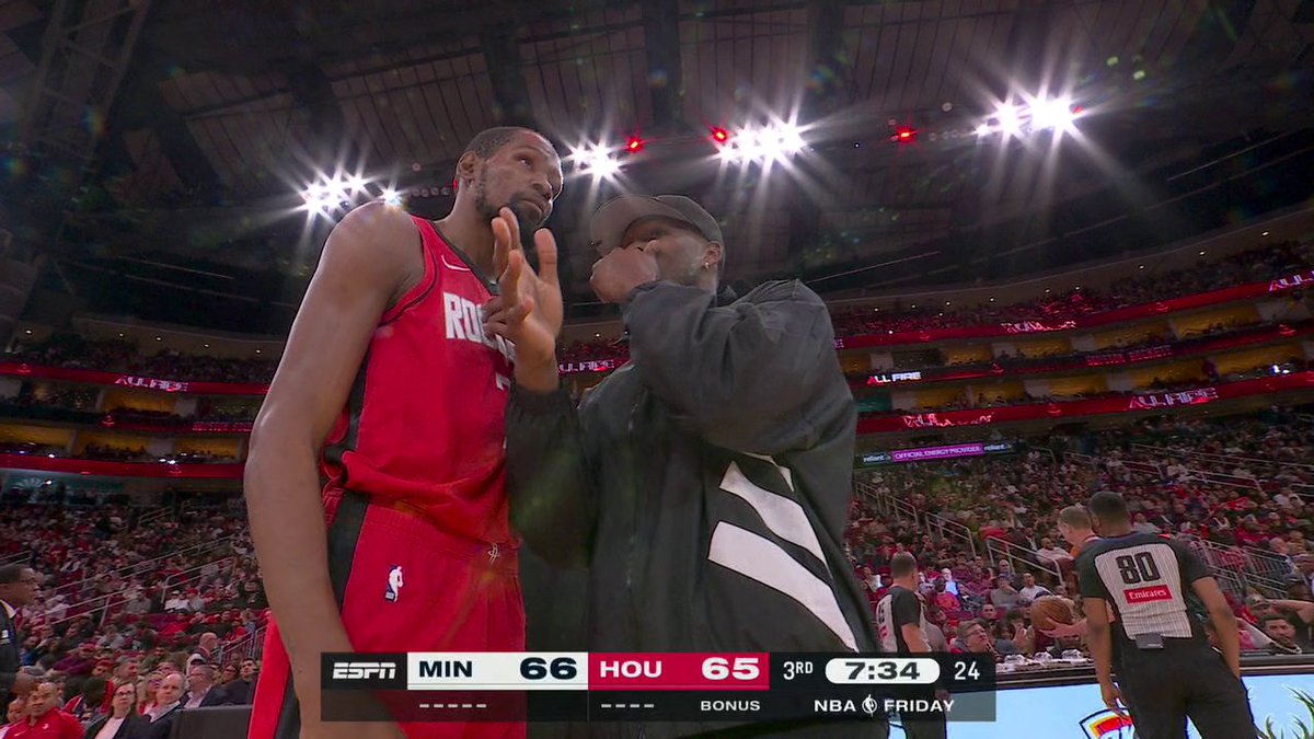 Ant and KD talking in the middle of the game 😂 Just two Olympic gold medalists choppin' it up 🔥