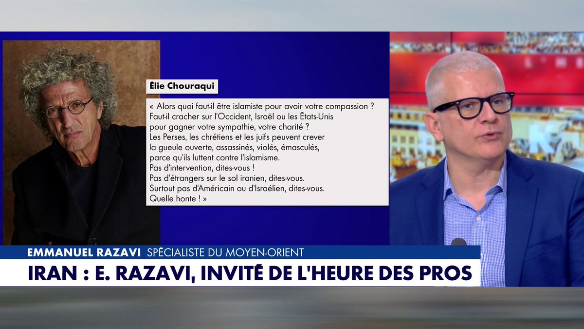 «On a vu une partie importante de la culture se mobiliser pour Gaza, on ne les a pas vus pour les Iraniens», s'insurge Emmanuel Razavi, dans #HDPWE