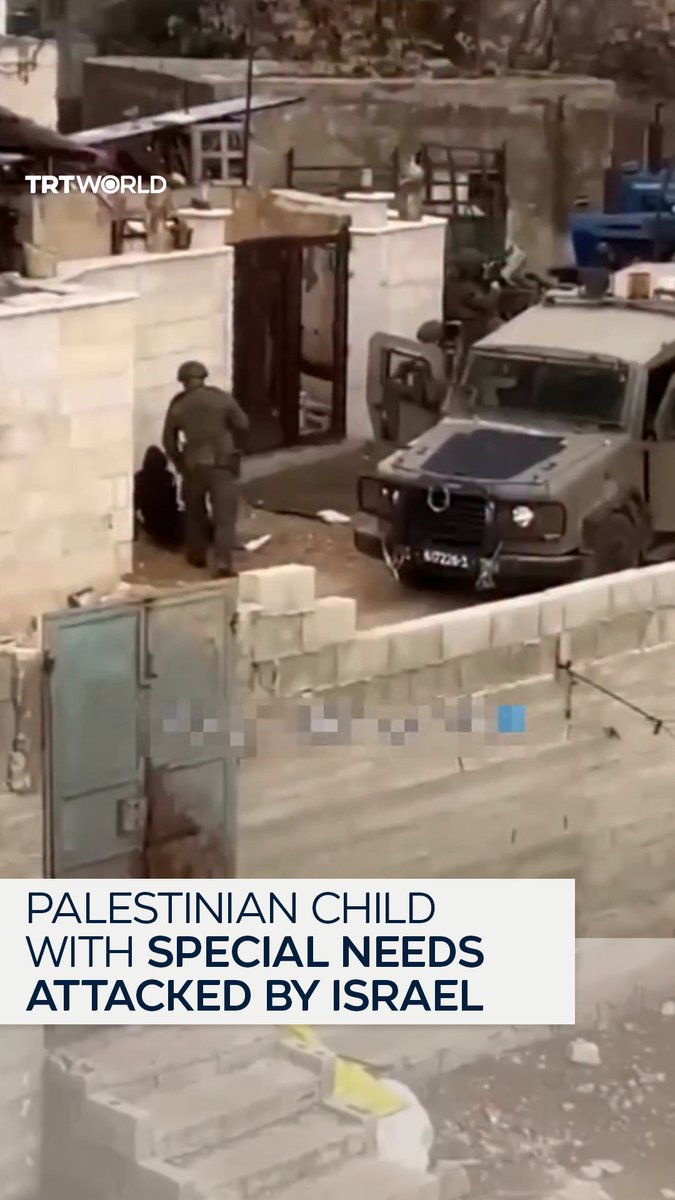 Israeli forces assaulted a Palestinian child with special needs outside his home in the village of al-Mughayyir near Ramallah, continuing the attack despite his inability to defend himself