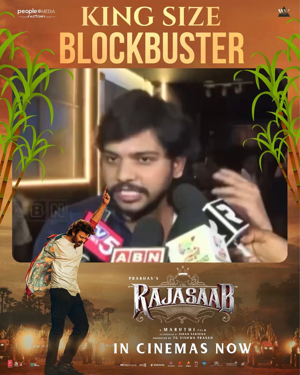 The overwhelming love pouring in is filling theatres with audiences of all ages getting entertained on multiple levels ❤️‍🔥❤️‍🔥 Enjoy this weekend with your dear ones 🫶🏻🫶🏻 #TheRajaSaab #BlockbusterTheRajaSaab #Prabhas