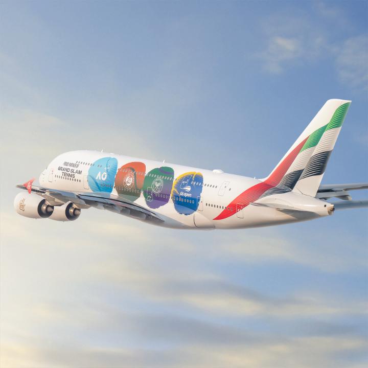 Our Grand Slam Tennis A380 is the new pro in town! 🎾✈️ Watch a timelapse of the A380 painting in this new drip. #AusOpen Roland-Garros Wimbledon US Open Tennis