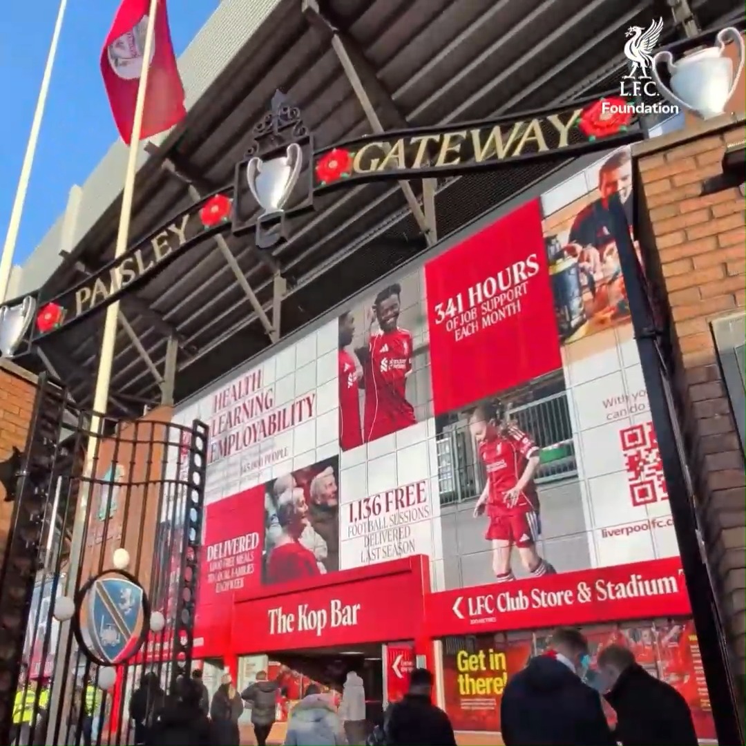 Heading to the match today? check out our impact on The Kop 😎❤️