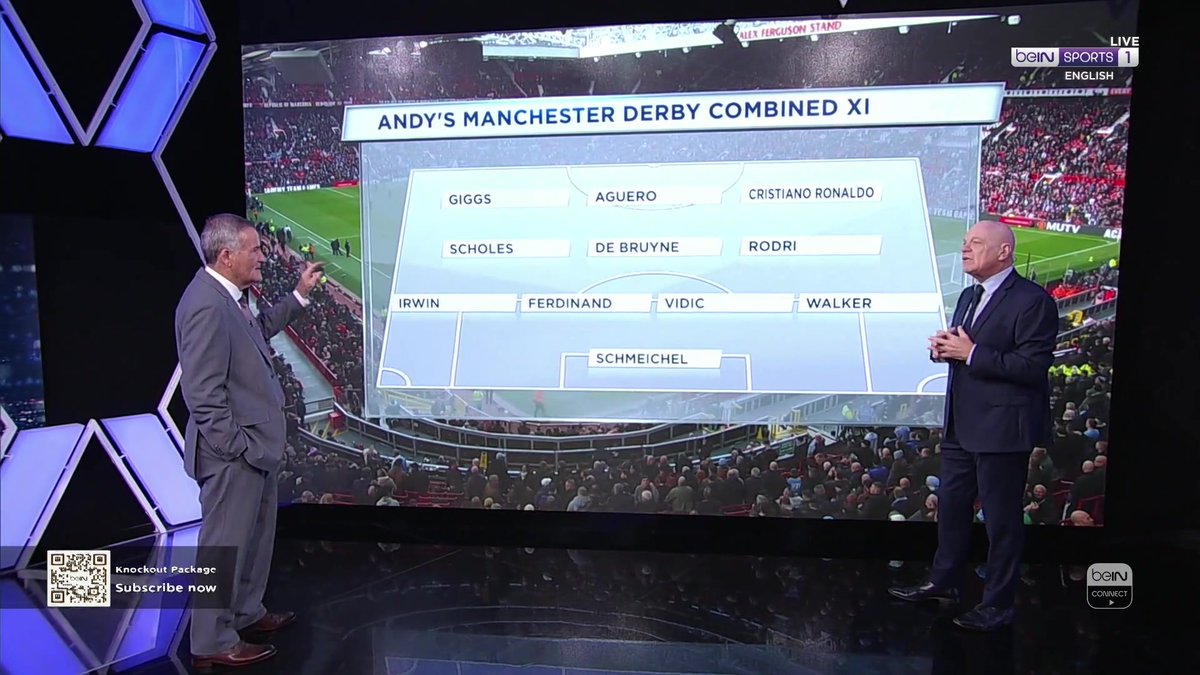 🧐 Richard Keys & Andy Gray choose their Manchester derby combined XIs! Which side would you choose...? #beINPL #MUNMCI