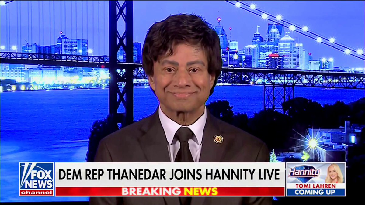 Democrat Shri Thanedar says he didn’t stand to recognize angel families at President Trump’s address to congress because he “would not stand for this President.” Absolutely vile.