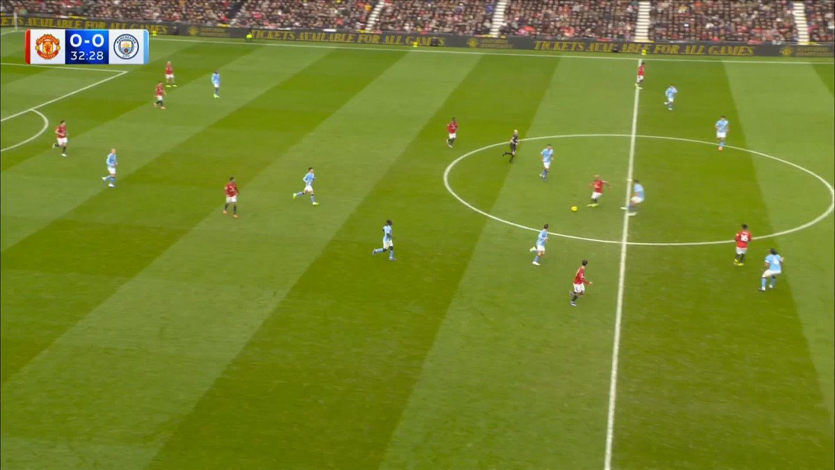 Amad Diallo put the ball into the City net, only for it to be ruled out for offside ❌