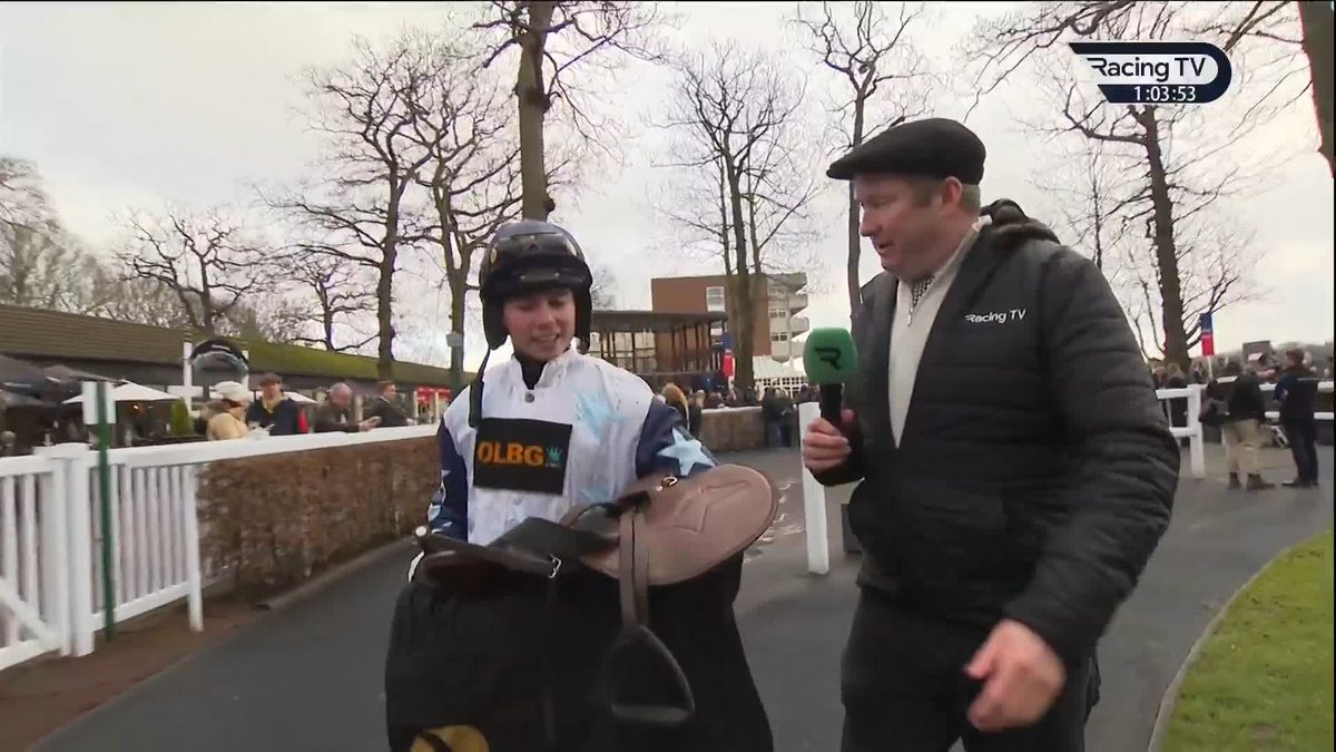"He's a bit of a legend in the yard. Everyone loves him!" Many congrats to Megan Fox, who is based with Harry Derham and has now ridden her first winner for the stable aboard old favourite Brentford Hope Haydock Park Races
