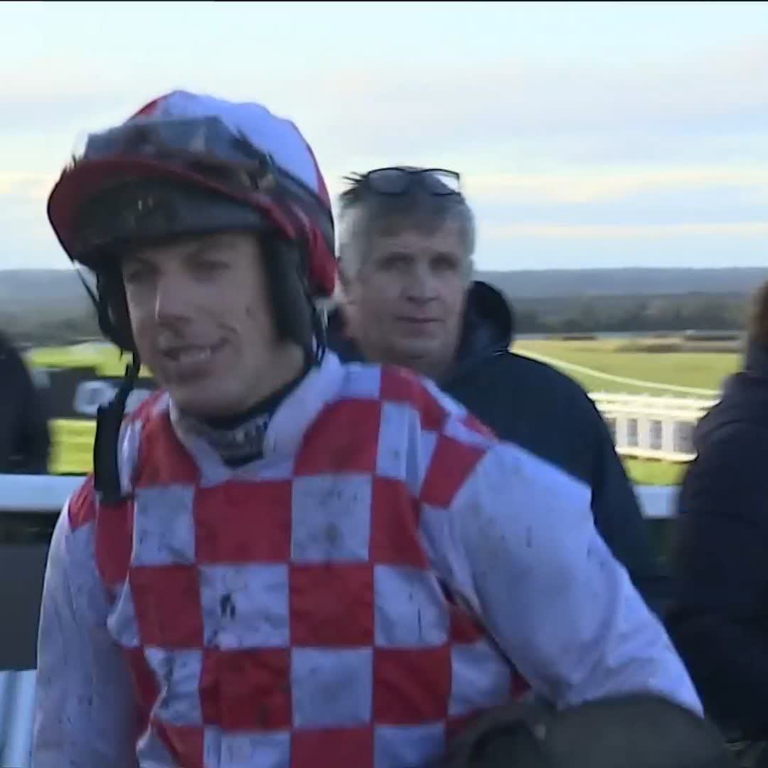"No harm so far..." 🤣 Brian Hayes got married just a few weeks ago and things are also going well on the track, the jockey riding a brilliant treble at Navan Racecourse today 👏