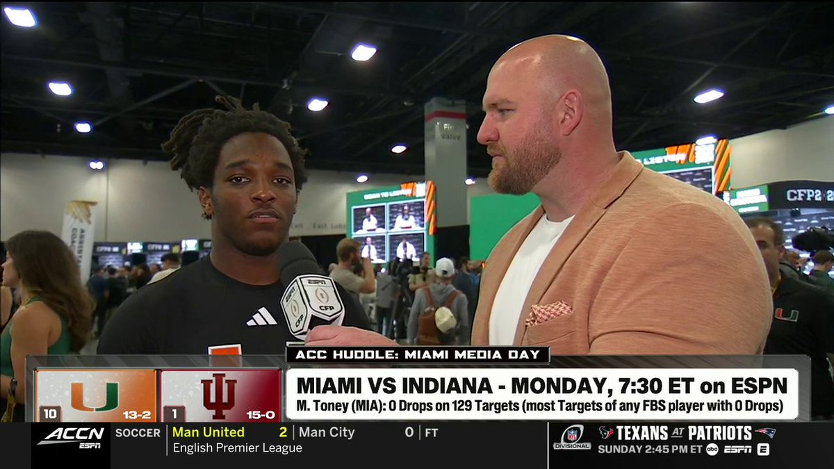“It’s just a blessing that I could be able to put on and showcase my talent for them and the younger generation to show them that it’s possible.” Malachi Toney on playing for the national championship in his hometown of Miami ❤️