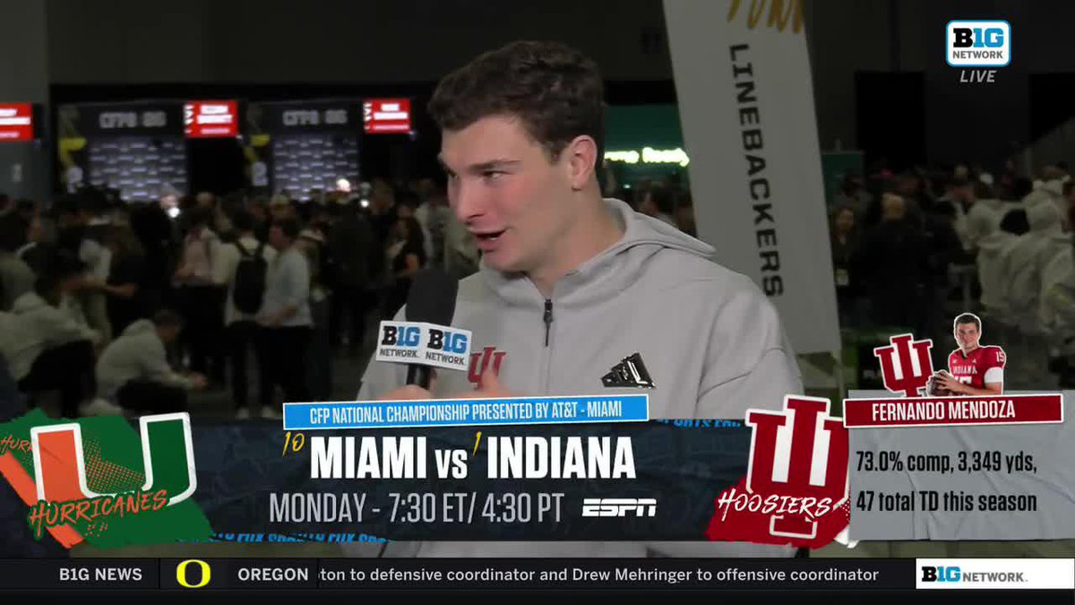 "She is my why. . . . I cannot be a prouder son." 😍 Fernando Mendoza discusses chance to play for #NationalChampionship in front of his mother in hometown of Miami.