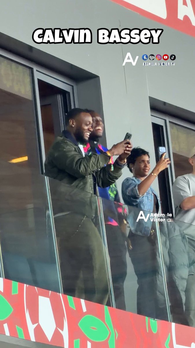 Calvin Bassey Calvin Bassey enjoying the game from the VIP Box in Casablanca - Nigeria vs Egypt - AFCON 2025 #AdemolaVictorAtAfcon2025 #AFCON2025