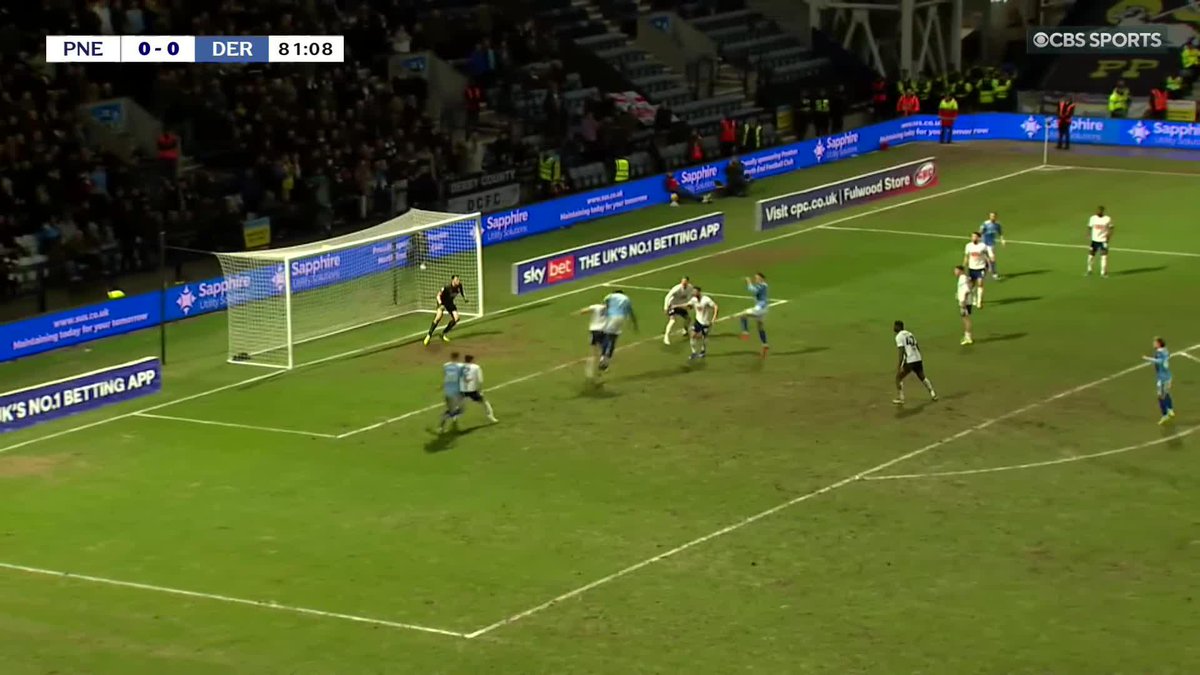 BIG PAT! UP AND IN FOR Derby County!