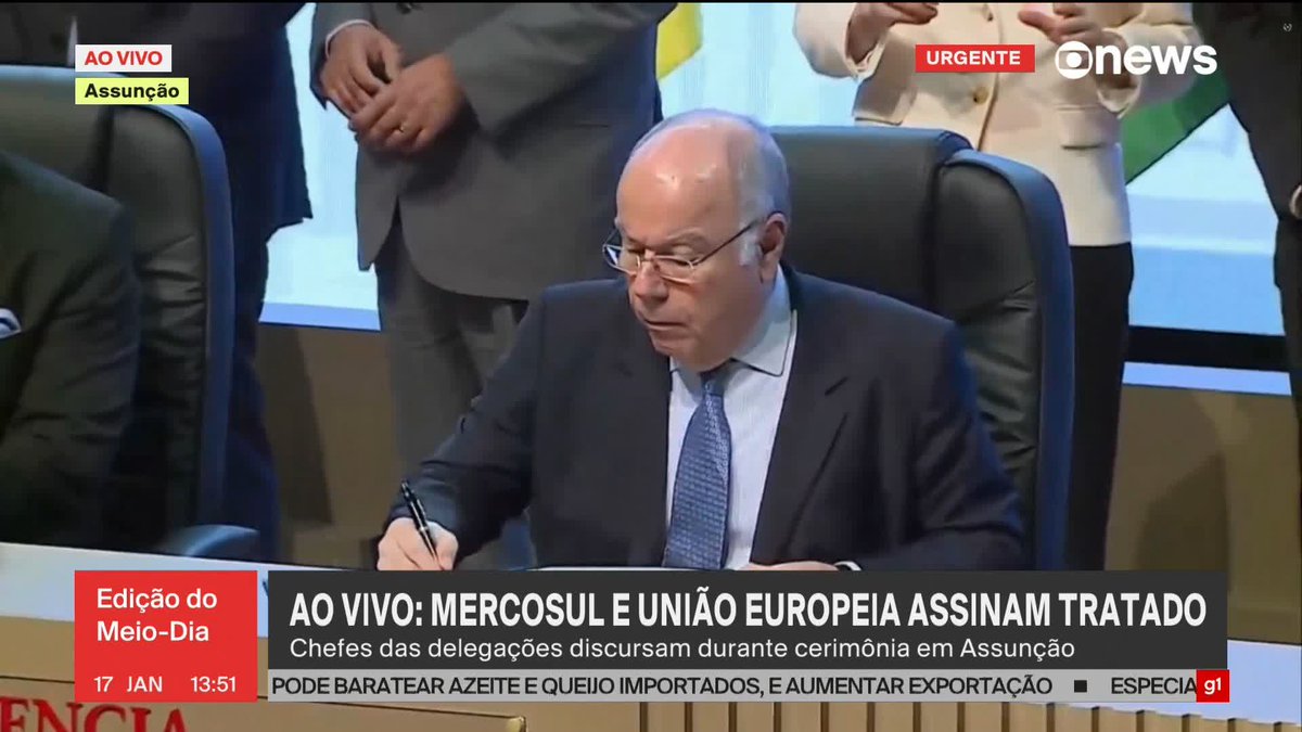 Após mais de duas décadas de negociações, União Europeia e o Mercosul dão um passo decisivo para a criação da maior zona de livre comércio do mundo e assinam acordo histórico neste sábado (17), no Paraguai. #JornalGloboNews ➡ Assista à #GloboNews: