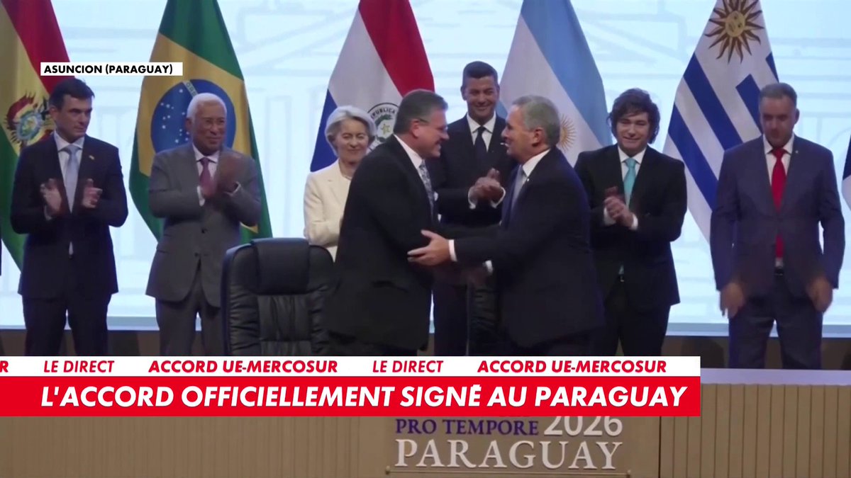 🚜 URGENT l L'accord de libre-échange entre le Mercosur et l'Union européenne est officiellement signé Un ♥️ si vous êtes scandalisé