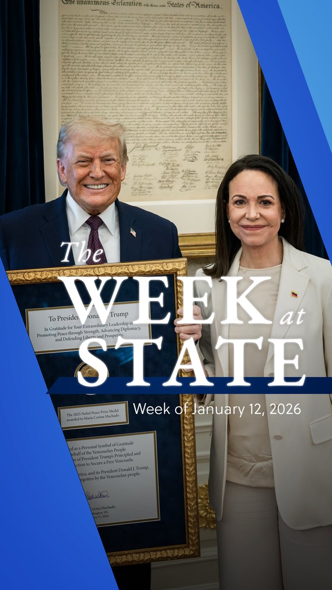 This week at state with Deputy Spokesperson Mignon Houston: •Historic record: 100K visas revoked in 2025 •Immigrant visa freeze •Delivering results in OUR hemisphere •National security in the Arctic and beyond •New terrorist designations