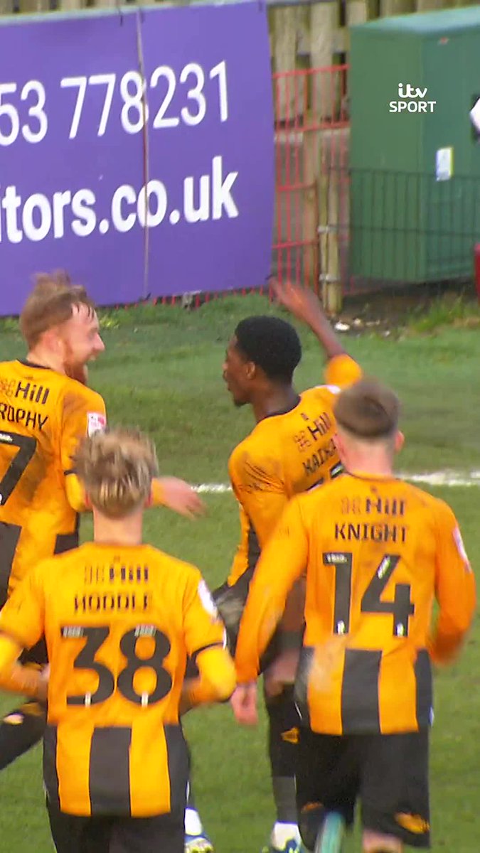 It always looks extra special when it hits the underside of the bar 🎯 Sullay Kaikai with a pinpoint free kick for Cambridge United FC