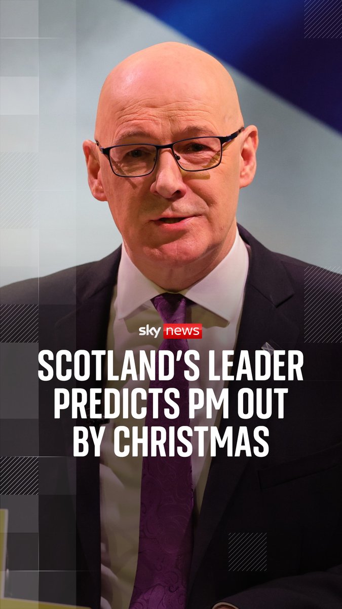 Sir Keir Starmer's future as prime minister is in doubt, according to Scottish first minister John Swinney, who says he does not expect him to be in the post by Christmas 2026. Watch the full interview on Sunday Morning with Trevor Phillips at 8:30am. 🔗