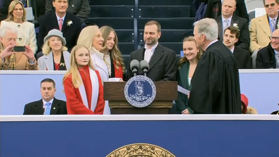 Abigail Spanberger is sworn in as Governor of Virginia.