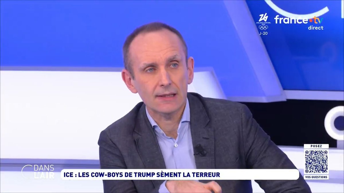 "#Trump a décidé de mettre la pression sur l'ICE pour qu'elle fasse du chiffre : un million d'expulsions pour 2025 et 3 000 arrestations par jour. Donc ces agents de l'ICE ont une pression du chiffre et même des primes s'ils font des arrestations." Corentin Sellin #cdanslair