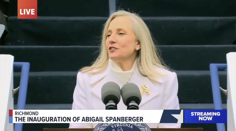 Gov. Spanberger: The history and the gravity of this moment are not lost on me. I stand before those who made it possible for a woman to participate in that peaceful transfer of power and take that oath. It is with a profound sense of duty that I assume the governorship and pledge myself to work tirelessly on behalf of our Commonwealth.