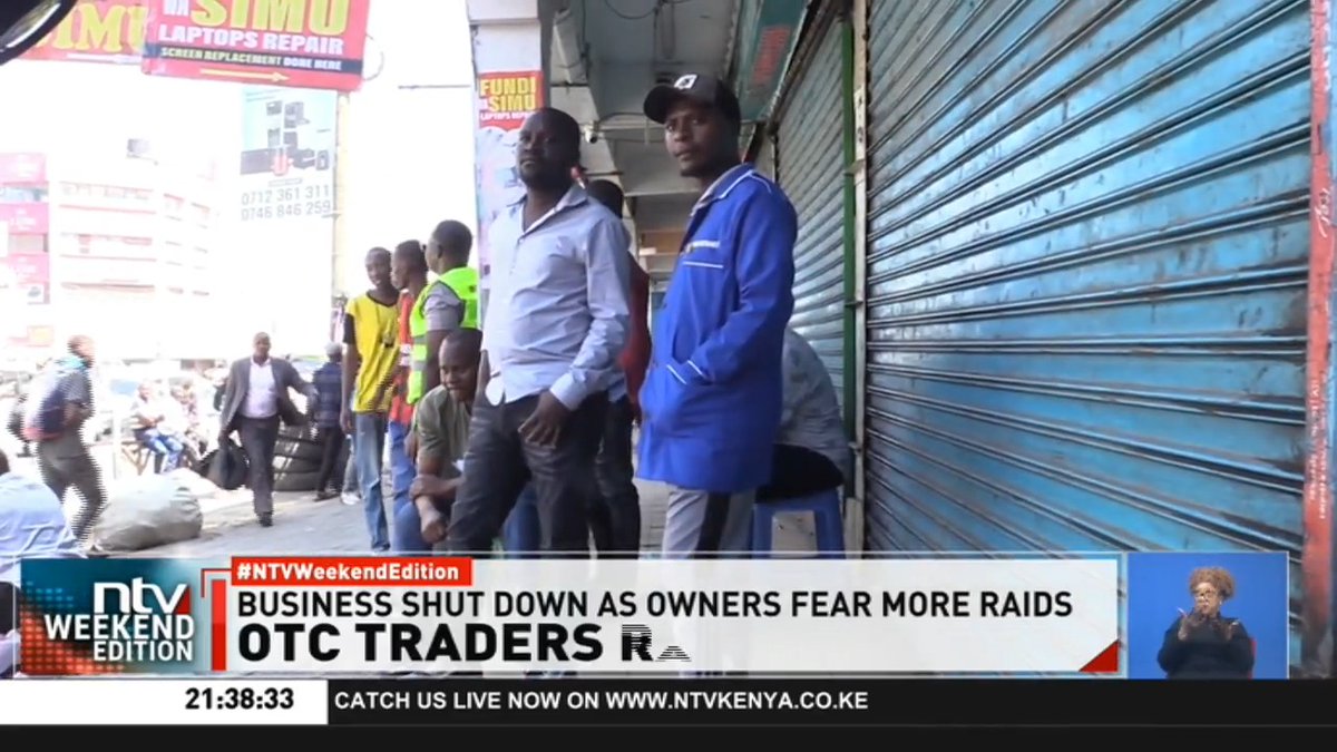 OTC Traders Raided Business owners operating at OTC in Nairobi’s Central Business District are counting losses after auctioneers stormed the area and seized goods worth approximately Ksh. 6 million without prior notice. #NTVWeekendEdition Zainab Ismail