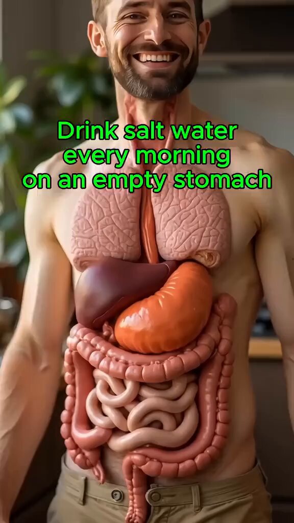 Drink salt water every morning on an empty stomach 👇