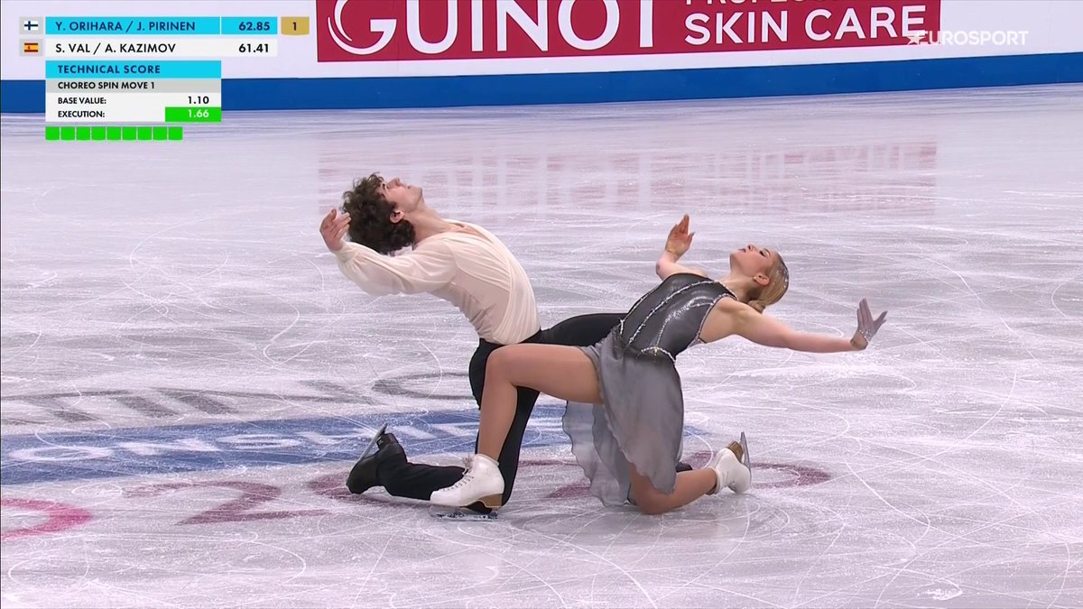 👏🇪🇸 Un programa de 𝐜𝐮𝐞𝐧𝐭𝐨 𝐝𝐞 𝐡𝐚𝐝𝐚𝐬 en Sheffield 🫡 Sofía Val y Asaf Kazimov se pueden ir del Europeo con la cabeza bien alta tras completar un programa de alta factura en la danza libre #EuroFigure