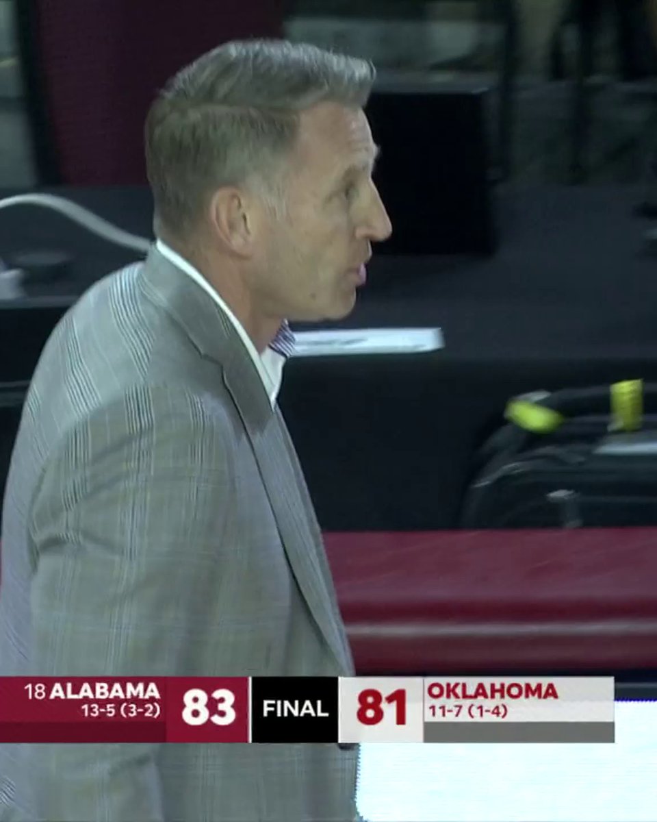 Bama survives and gets a road win against Oklahoma 👏 Alabama Men’s Basketball