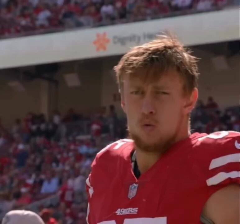 Niner fans made a get well soon tribute video for George Kittle on IG ❤️ Win for George 🙏🏼 Via: GeorgeKittleNation IG