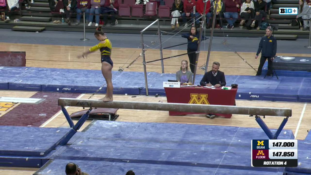 That is how you lead off a rotation!! Career-high 9.900 for Sophie! #Team50 #GoBlue 〽️
