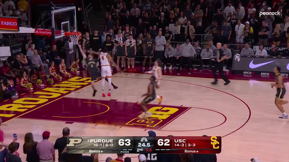 Braden Smith steal and score 💪 Purdue Men's Basketball 📺: Peacock