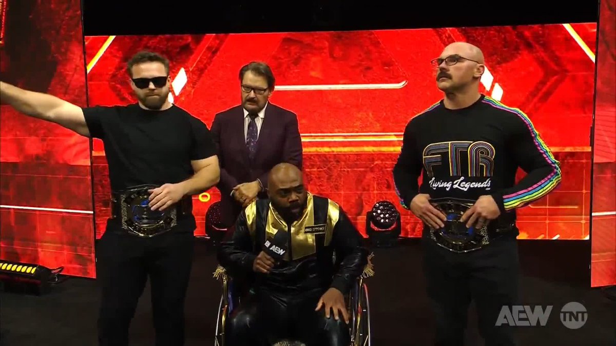 Big Stoke has envy for The Invisible Hand Family's Davis and Doyle?! Watch #AEWCollision on TNT &amp; HBO Max
