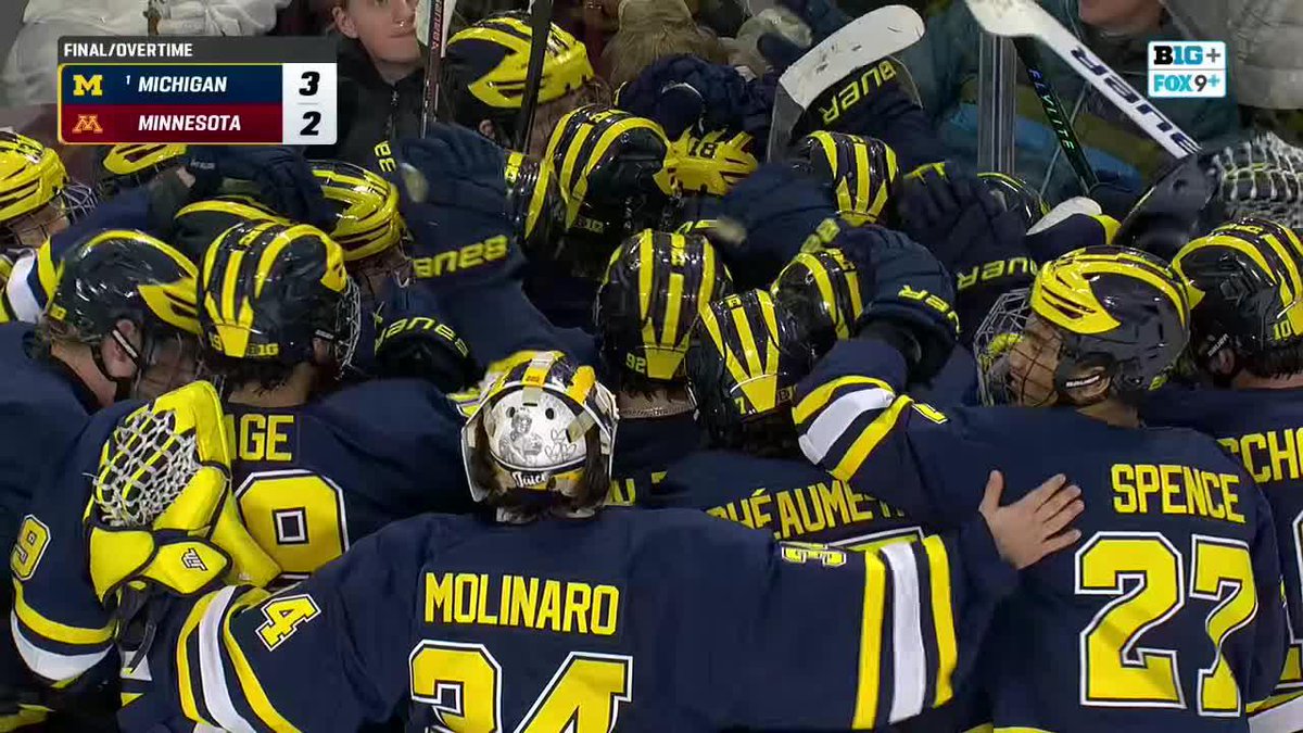 Jayden Perron delivers the OT winner 💥 Michigan Hockey