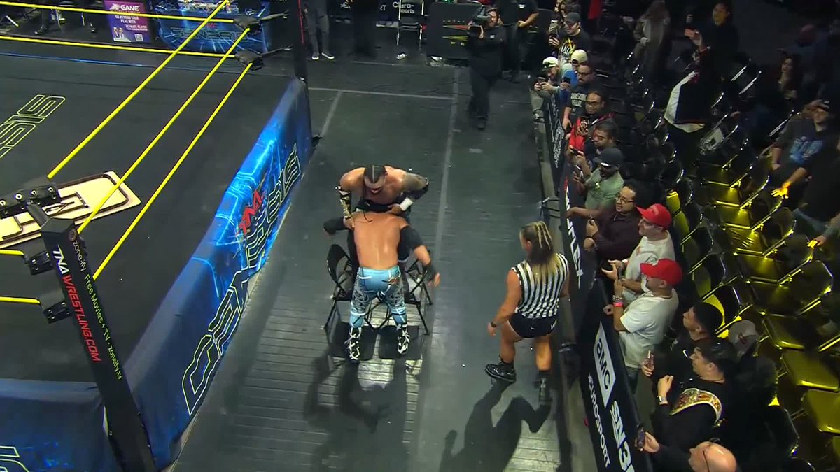 PILEDRIVER THROUGH THE CHAIRS! Mike SANTANA🇵🇷 👑 Frankie Kazarian 👑 Watch #TNAGenesis LIVE on TNA+: