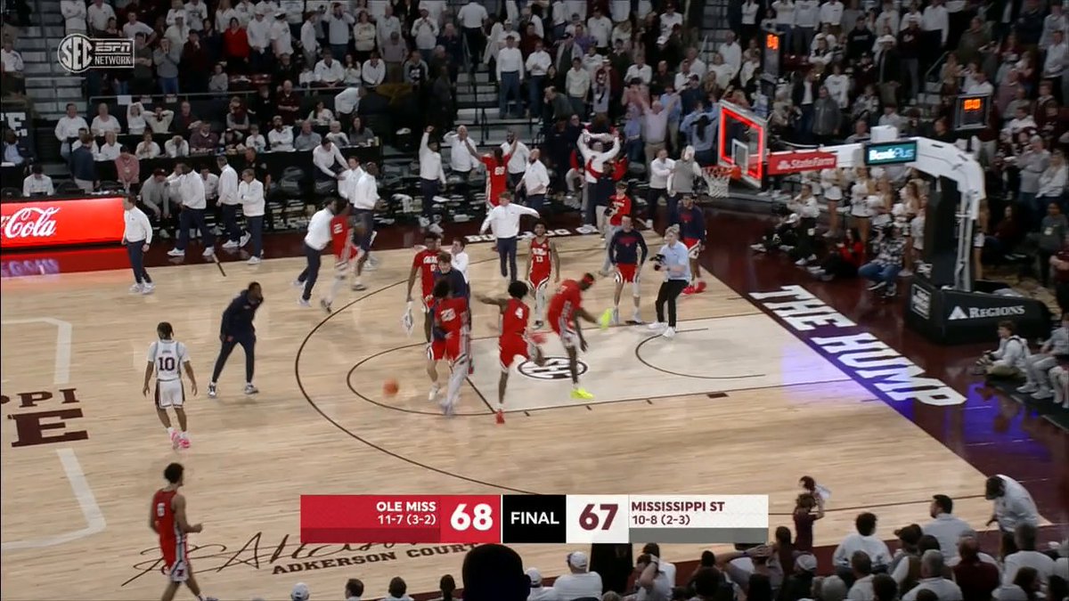 OLE MISS GETS THE W IN STARKVILLE‼️ WHAT AN ENDING 🍿 Ole Miss Men’s Basketball
