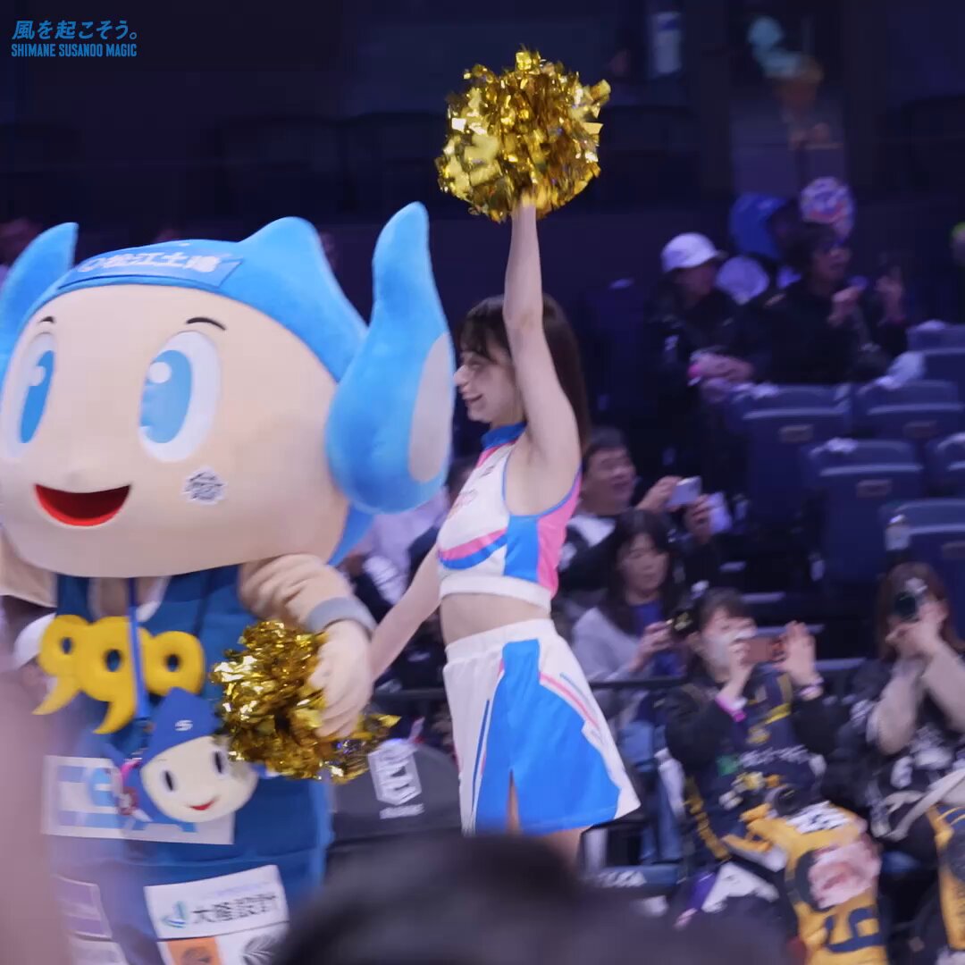 りそなグループ B.LEAGUE ALL-STAR GAME WEEKEND 2026 IN NAGASAKI🏀 #すさたまくん と #NAGOMI も一緒に会場を盛り上げています🌟 #島根スサノオマジック #Bリーグオールスター #Bリーグ #りそなグループ