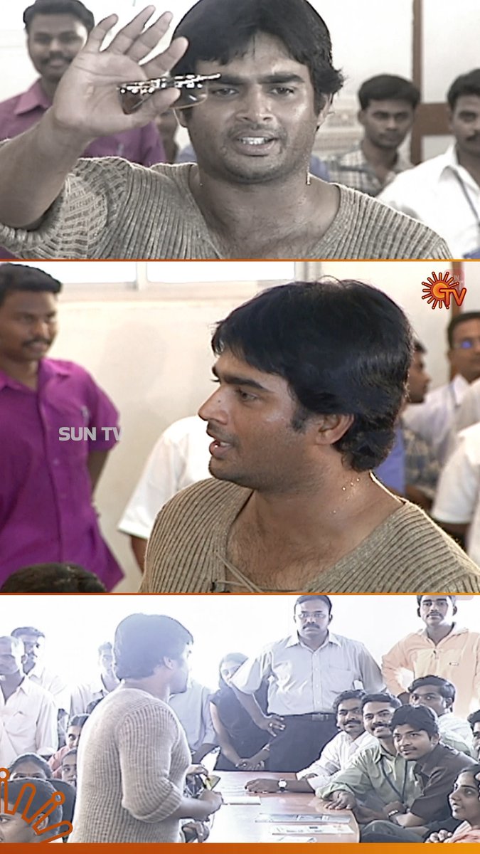 Throwback to Actor Madhavan sharing thoughtful advice with youngsters in a classroom! #SunTV #SunTVThrowback #Madhavan