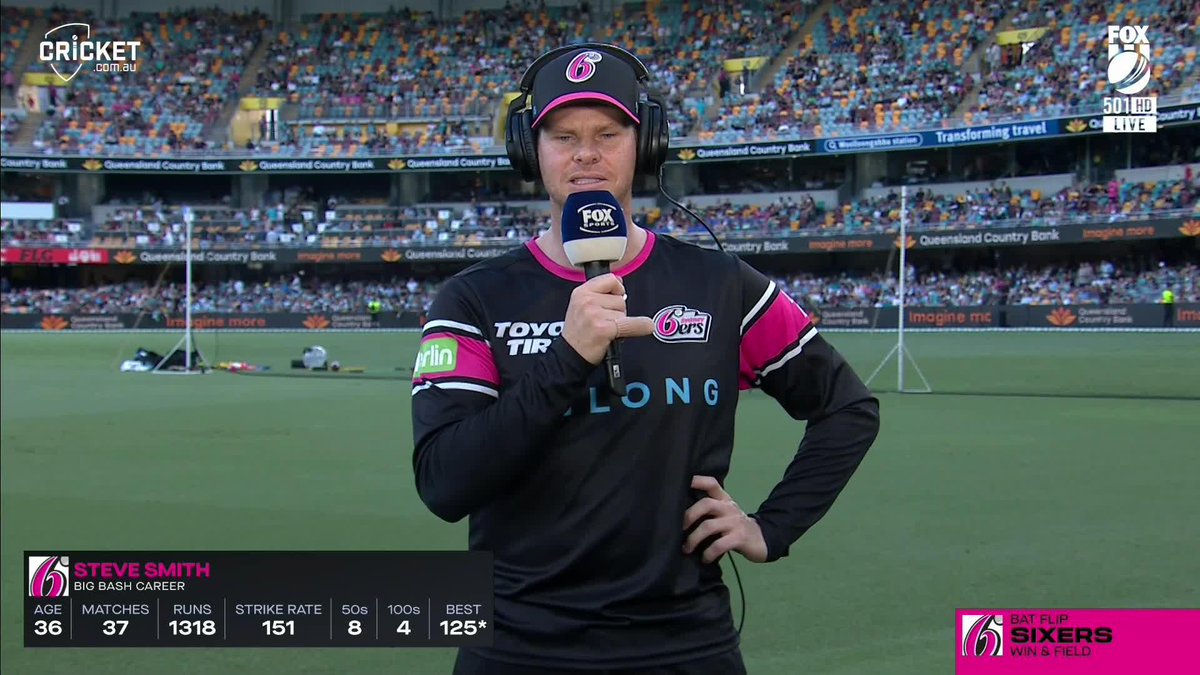 "Have you and Babar made up?" Steve Smith's response 👇 ⛳ #BBL15