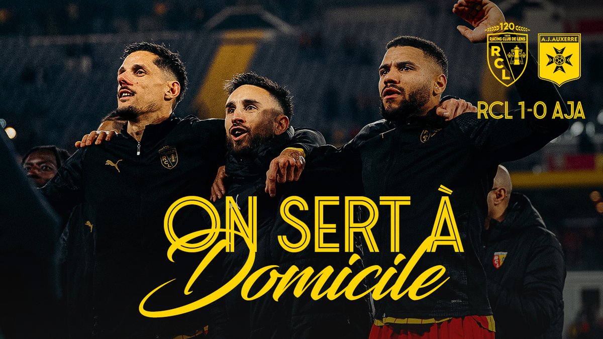 𝑶𝒏 𝒔𝒆𝒓𝒕 à domicile ❤️💛 #FiersDEtreLensois #RCLAJA