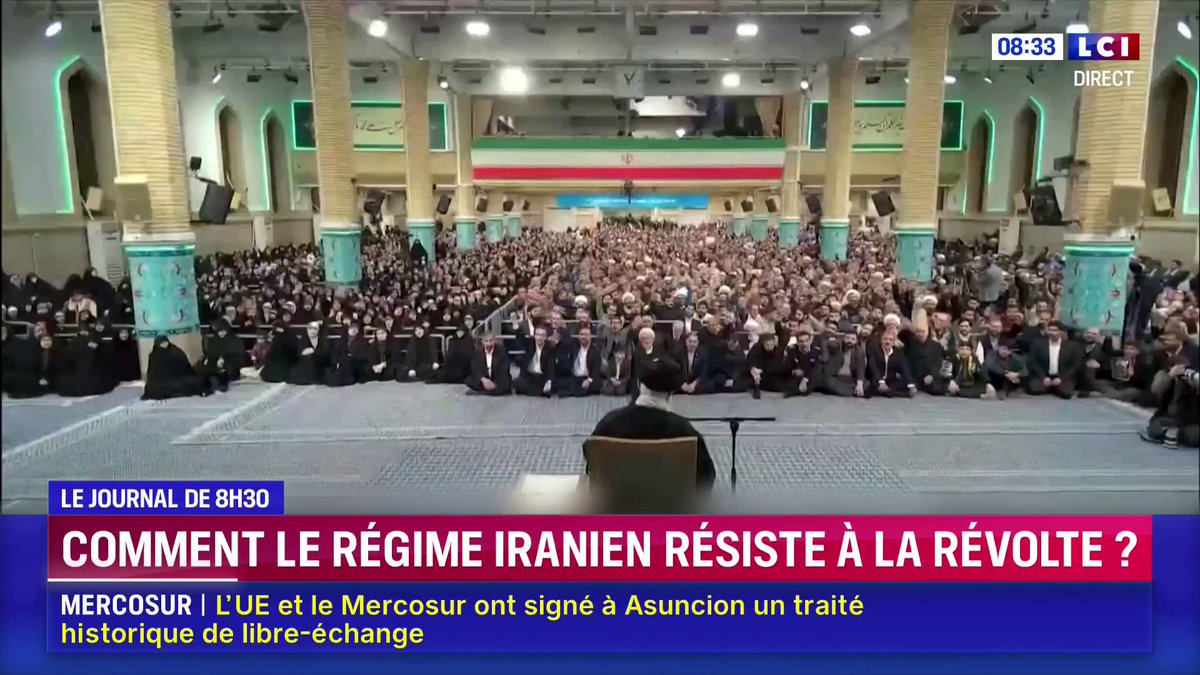 Iran : "Couper du monde sa population de 92 millions de personnes pendant 10 jours, c'est inédit. Ça montre sa volonté de vouloir réprimer dans le sang, à huis clos, pour se maintenir au pouvoir coûte que coûte", estime Mariam Pirzadeh, journaliste d'origine iranienne (France 24)