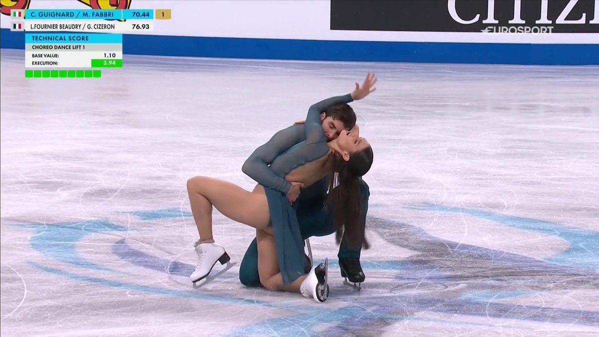 😍 L'Europe en attendant l'Olympe ? Laurence Fournier Beaudry et Guillaume Cizeron ont décroché le titre continental à l'issue d'une performance majestueuse, samedi à Sheffield #ChaletClub