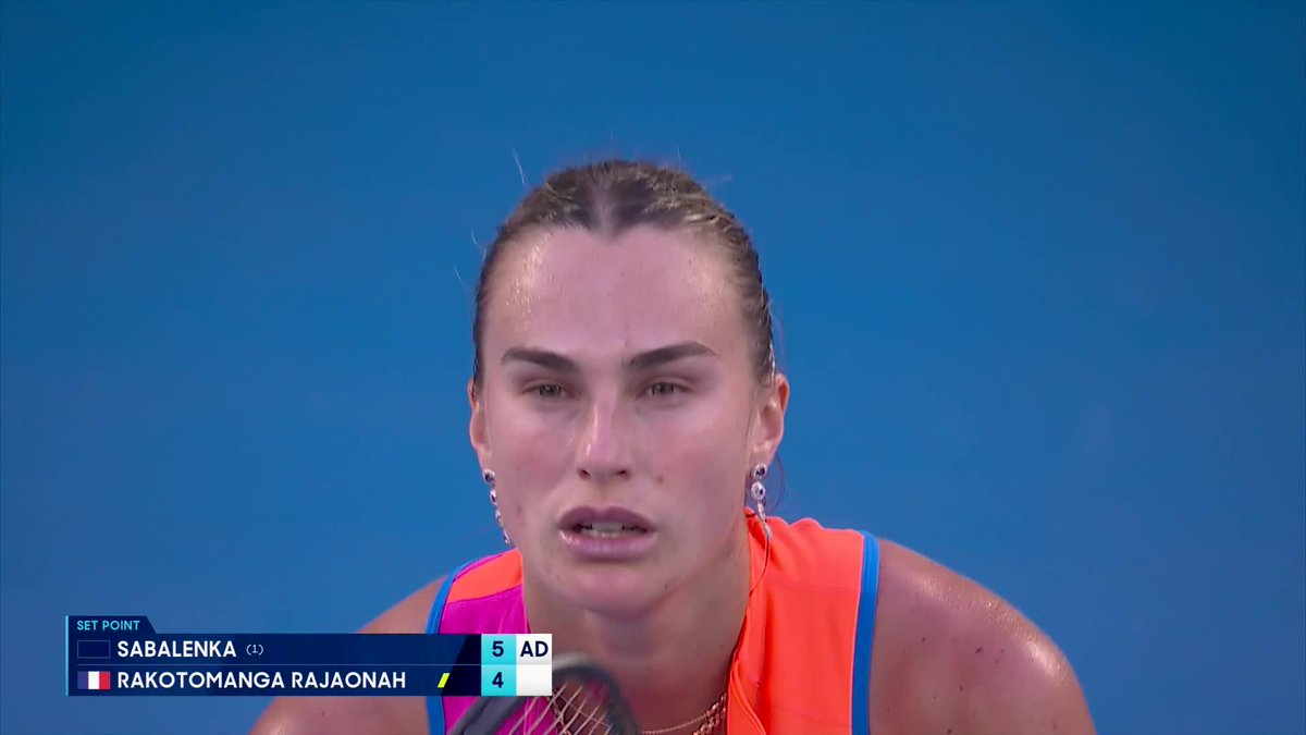 Tough as nails first set goes 6-4 to Sabalenka 💥 Wide World of Sports • ESPN • TNT Sports • WOWOWテニス • #AO26