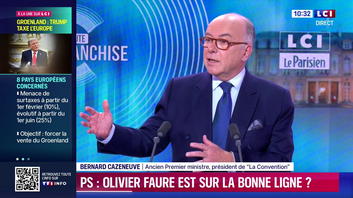 🔴 PS : Olivier Faure est sur la bonne ligne ? 🗣️ Bernard Cazeneuve : "Cette alliance avec LFI, il fallait la rompre (...) Sur le plan moral et politique, c'était une absurdité" 📺 #EnTouteFranchise présentée par Elizabeth Martichoux sur LCI, en partenariat avec Le Parisien