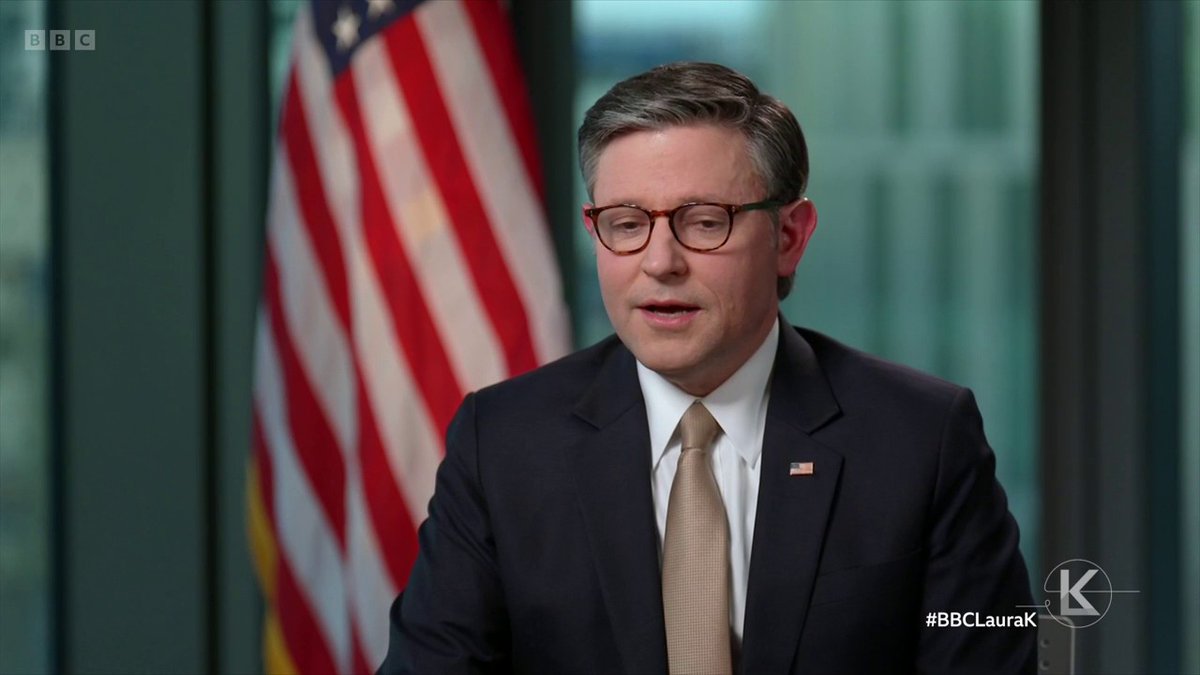 “We don’t have a king” US House Speaker Mike Johnson responds to Donald Trump’s comments about the limits of presidential power and also says he is the “most engaged president with Congress, probably in the history of the country” #BBCLauraK
