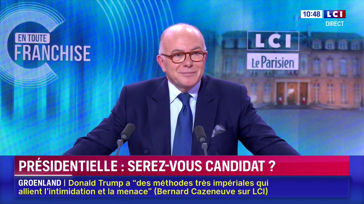 🔴 Présidentielle 2027 🗣️ Un second tour Bardella-Mélenchon : "C'est ce qu'il faut éviter à tout prix à la France", affirme Bernard Cazeneuve 📺 #EnTouteFranchise présentée par Elizabeth Martichoux sur LCI, en partenariat avec Le Parisien